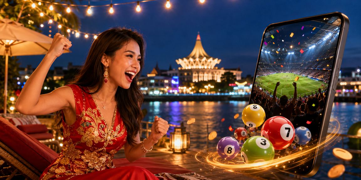 Suasana permainan dan pertaruhan dalam talian bergaya Kuching Sarawak Malaysia